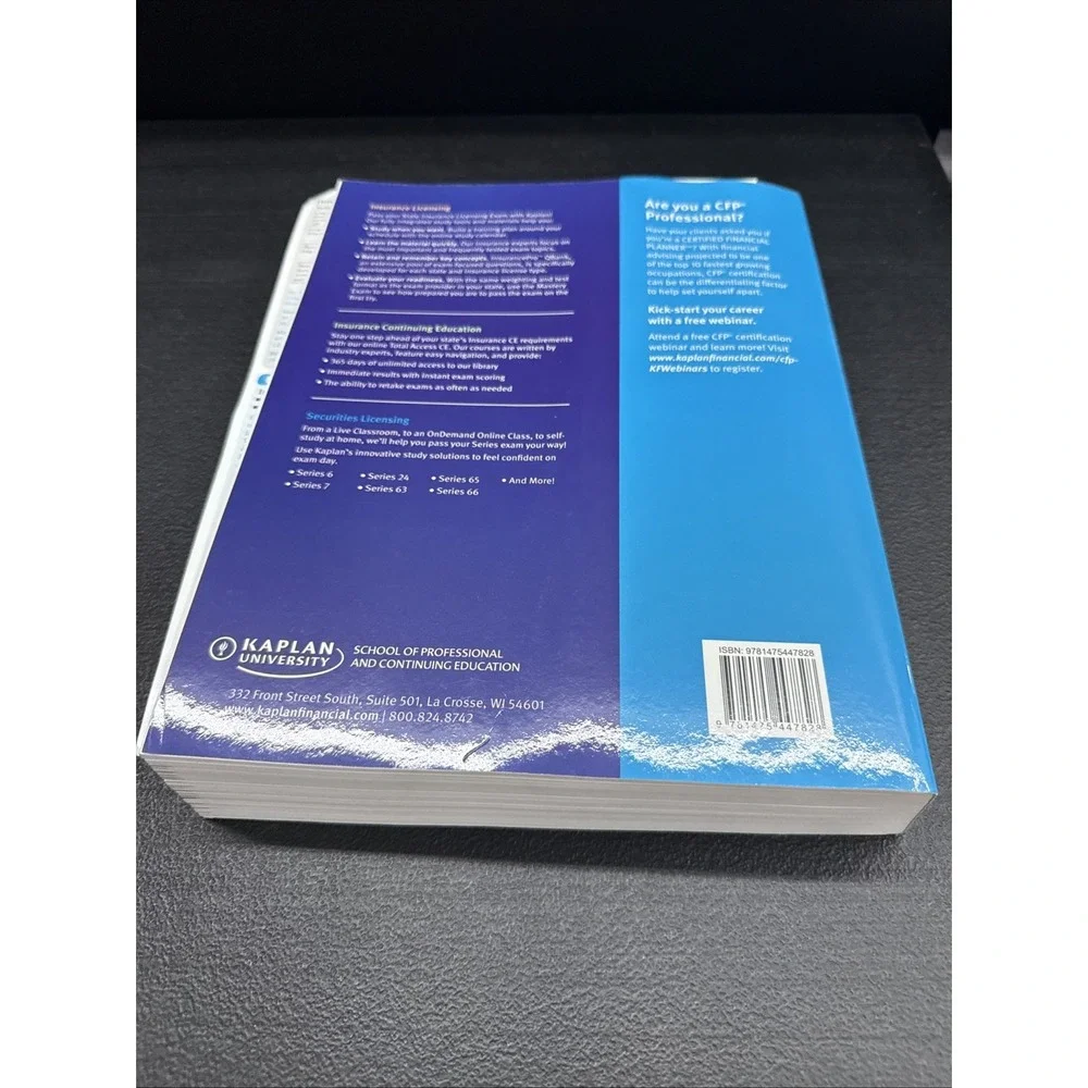 GENERAL SECURITIES REPRESENTATIVE EXAM SERIES 7, 10TH By Kaplan **Excellent**